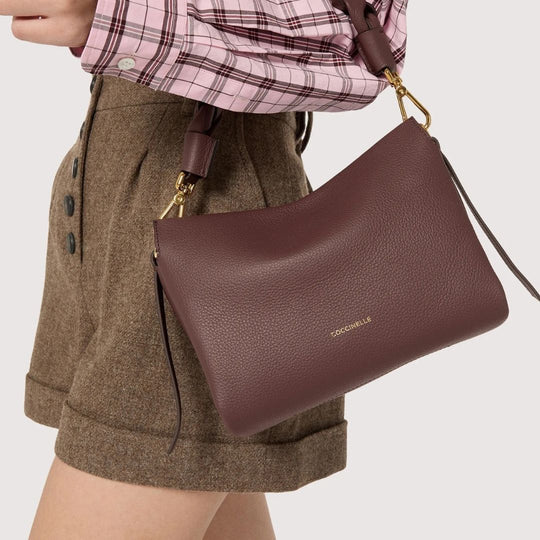 Coccinelle BOHEME Berry Small Leather Crossbody