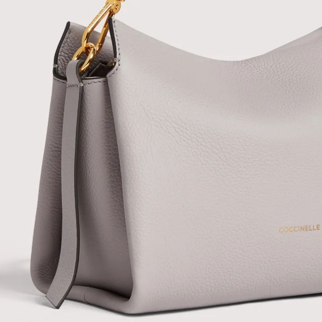 Coccinelle BOHEME Oyster Pearl Leather Crossbody