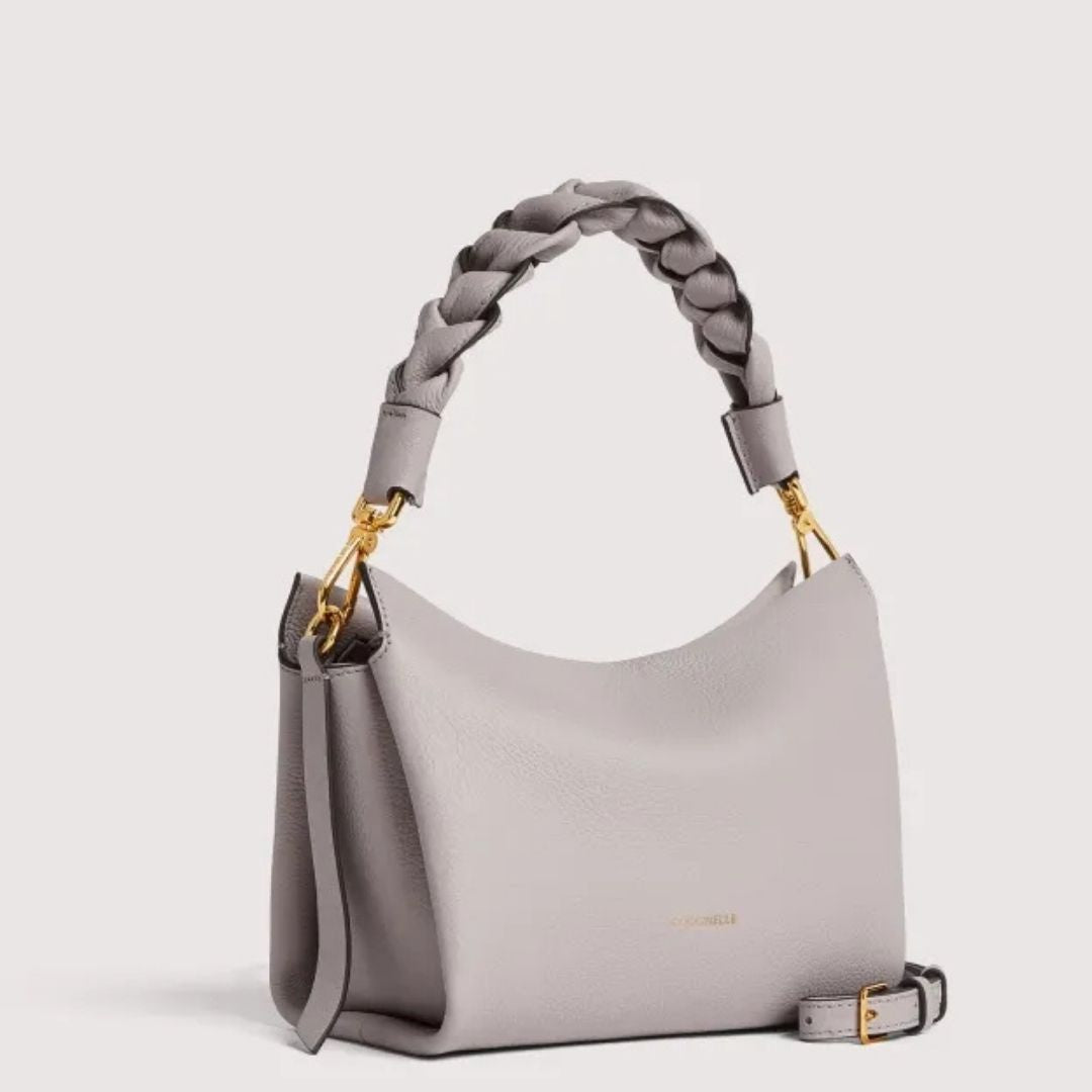 Coccinelle BOHEME Oyster Pearl Leather Crossbody