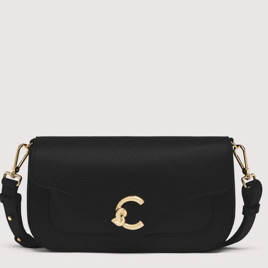 Coccinelle C-ME Medium Black Crossbody