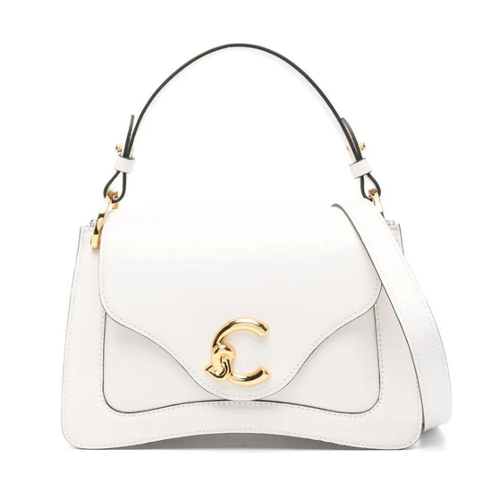 Coccinelle C-ME Small White Leather Crossbody