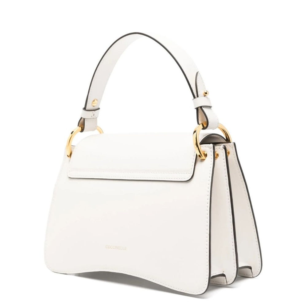 Coccinelle C-ME Small White Leather Crossbody
