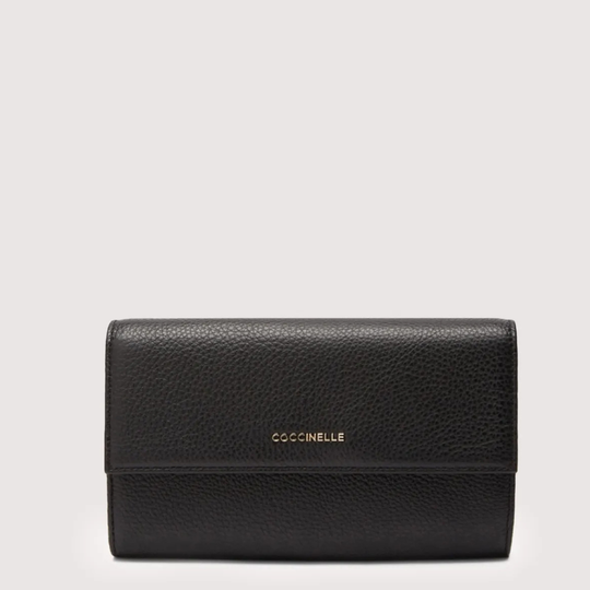 Coccinelle C-Me Black Flap Wallet