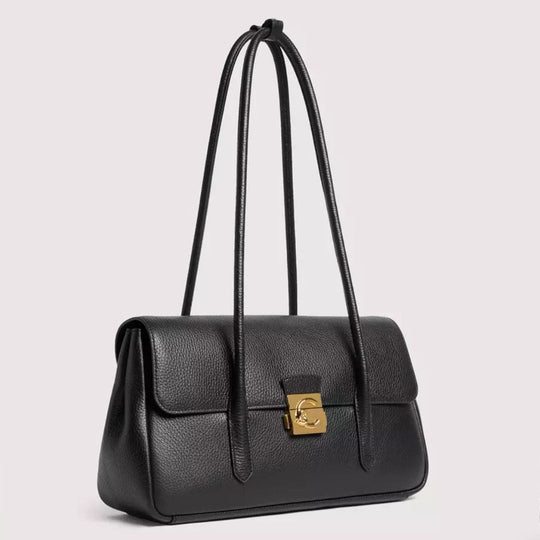 Coccinelle C-Me Lock Black Leather Shoulderbag