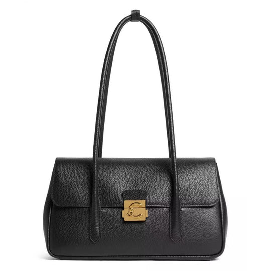 Coccinelle C-Me Lock Black Leather Shoulderbag