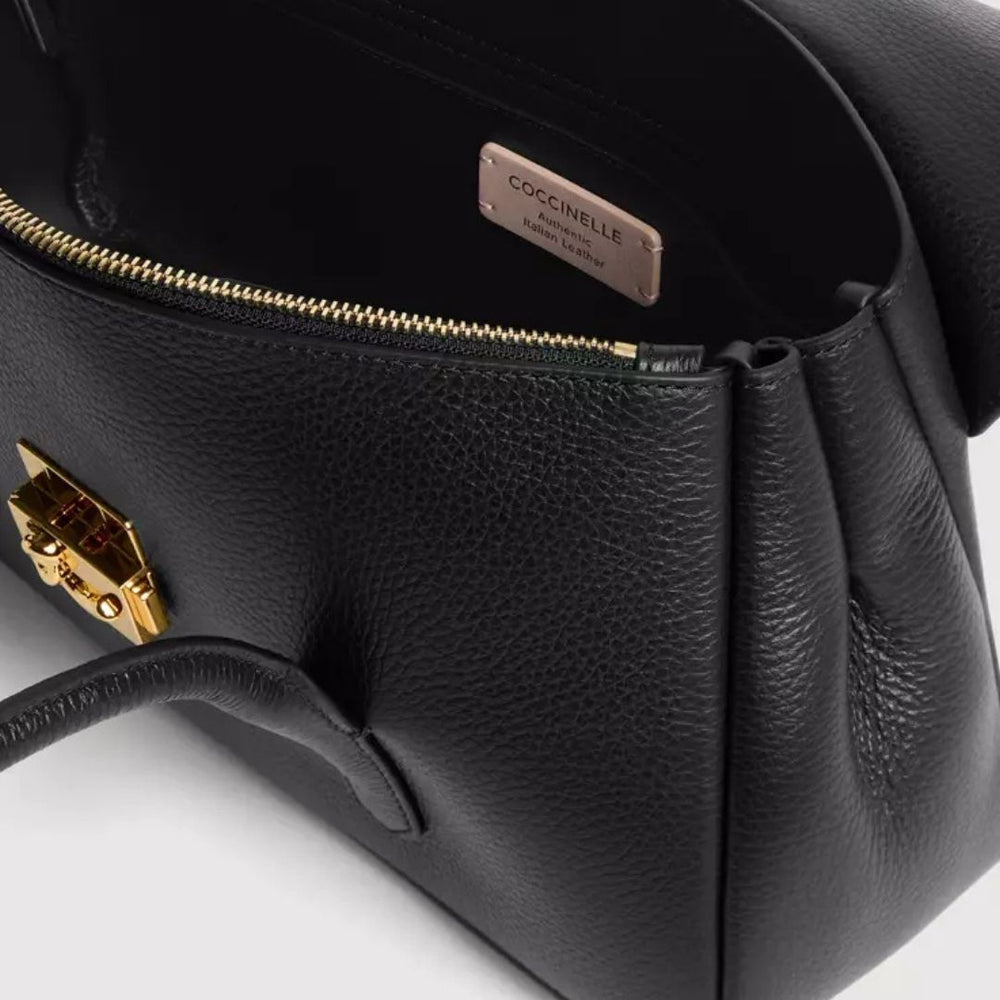Coccinelle C-Me Lock Black Leather Shoulderbag