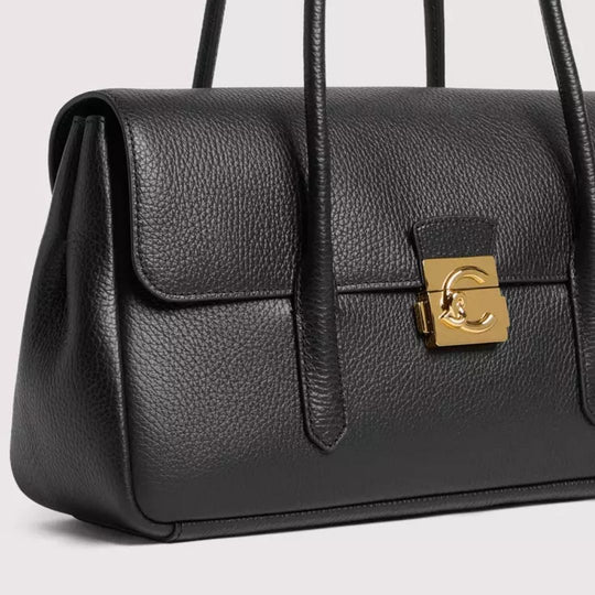 Coccinelle C-Me Lock Black Leather Shoulderbag