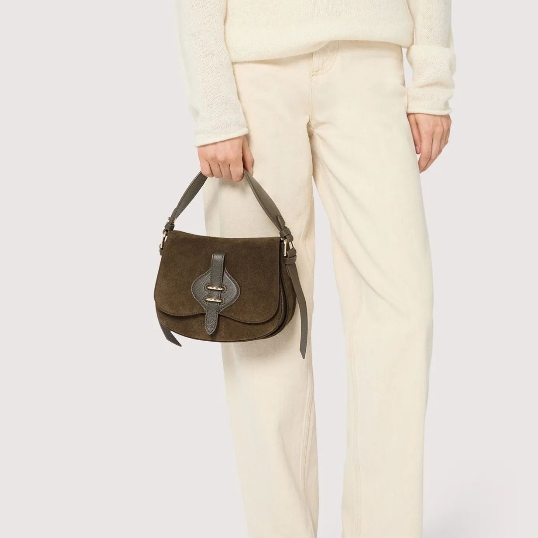 Coccinelle MAVERY Fango Suede Crossbody
