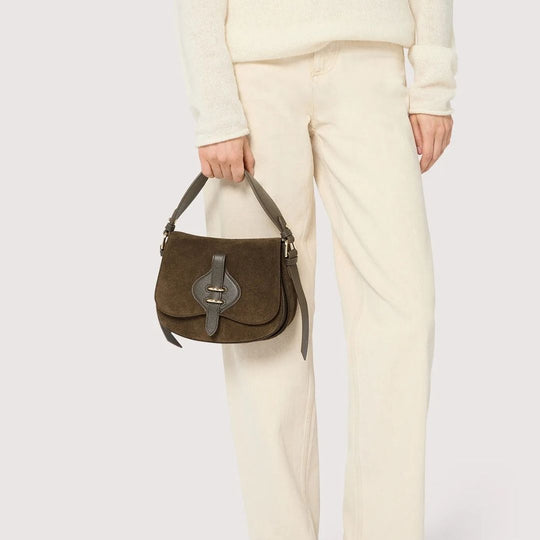 Coccinelle MAVERY Fango Suede Crossbody
