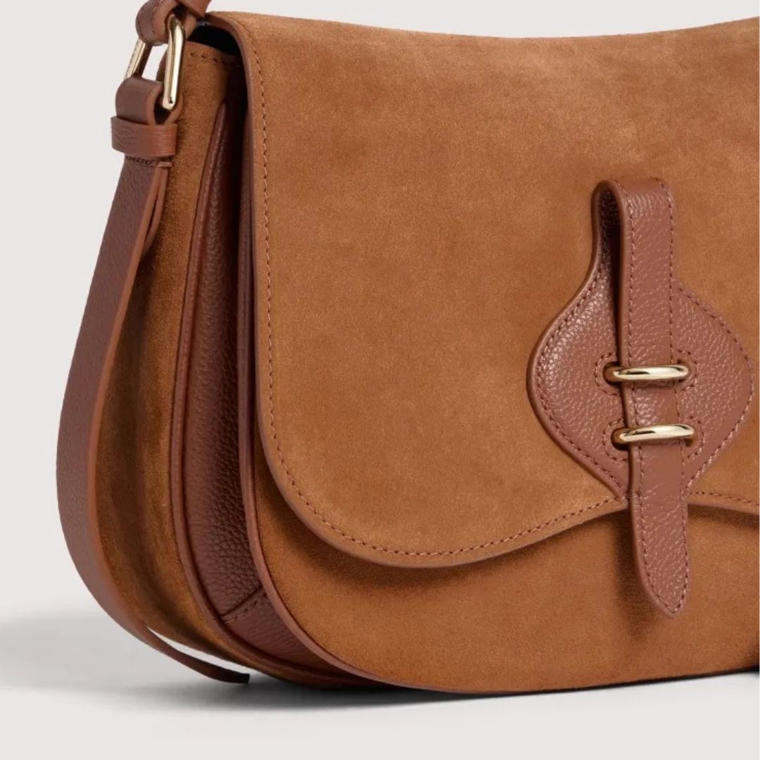 Coccinelle MAVERY Tan Suede Crossbody