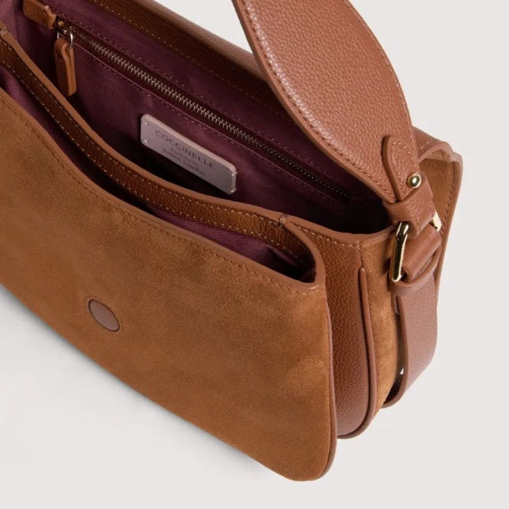 Coccinelle MAVERY Tan Suede Crossbody
