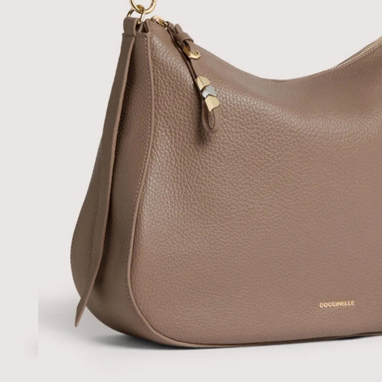 Coccinelle NORY Taupe Leather Crossbody