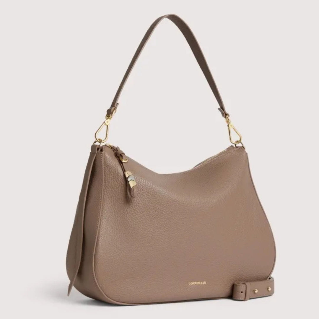 Coccinelle NORY Taupe Leather Crossbody