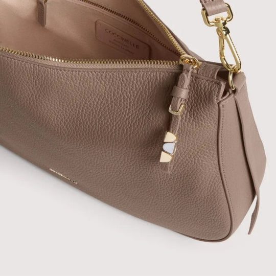 Coccinelle NORY Taupe Leather Crossbody