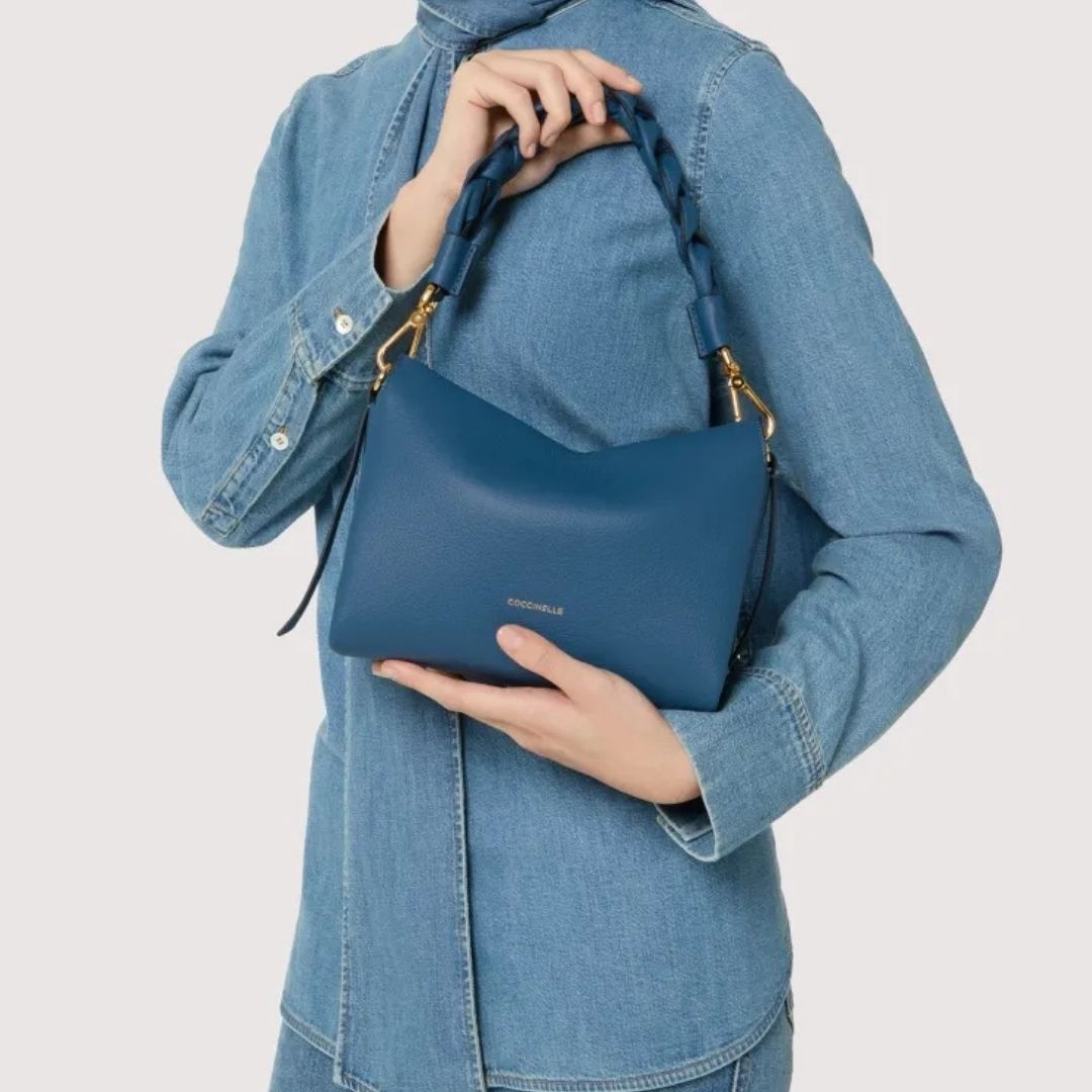 Coccinelle BOHEME Deep Blue Leather Crossbody