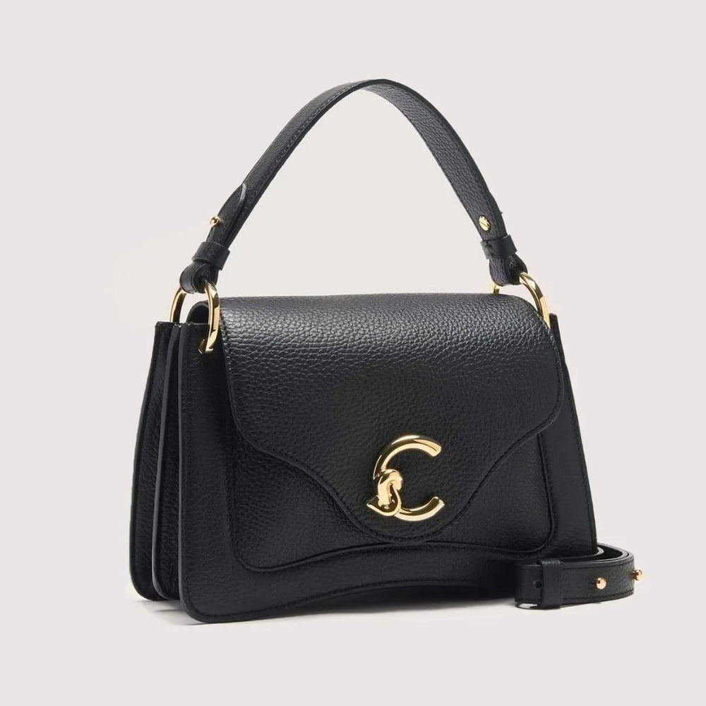 Coccinelle C-ME Small Black Leather Crossbody