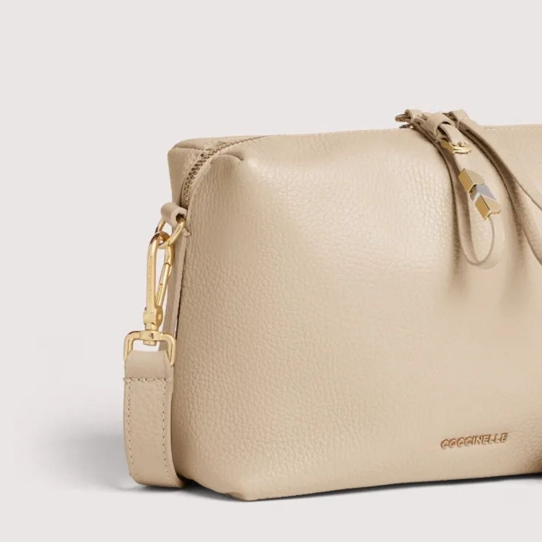 Coccinelle NORY Sand Leather Crossbody