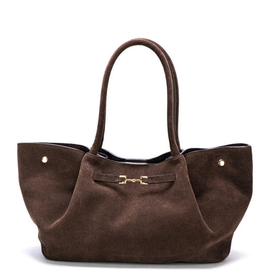 Christian Villa MILA Taupe Suede Totebag
