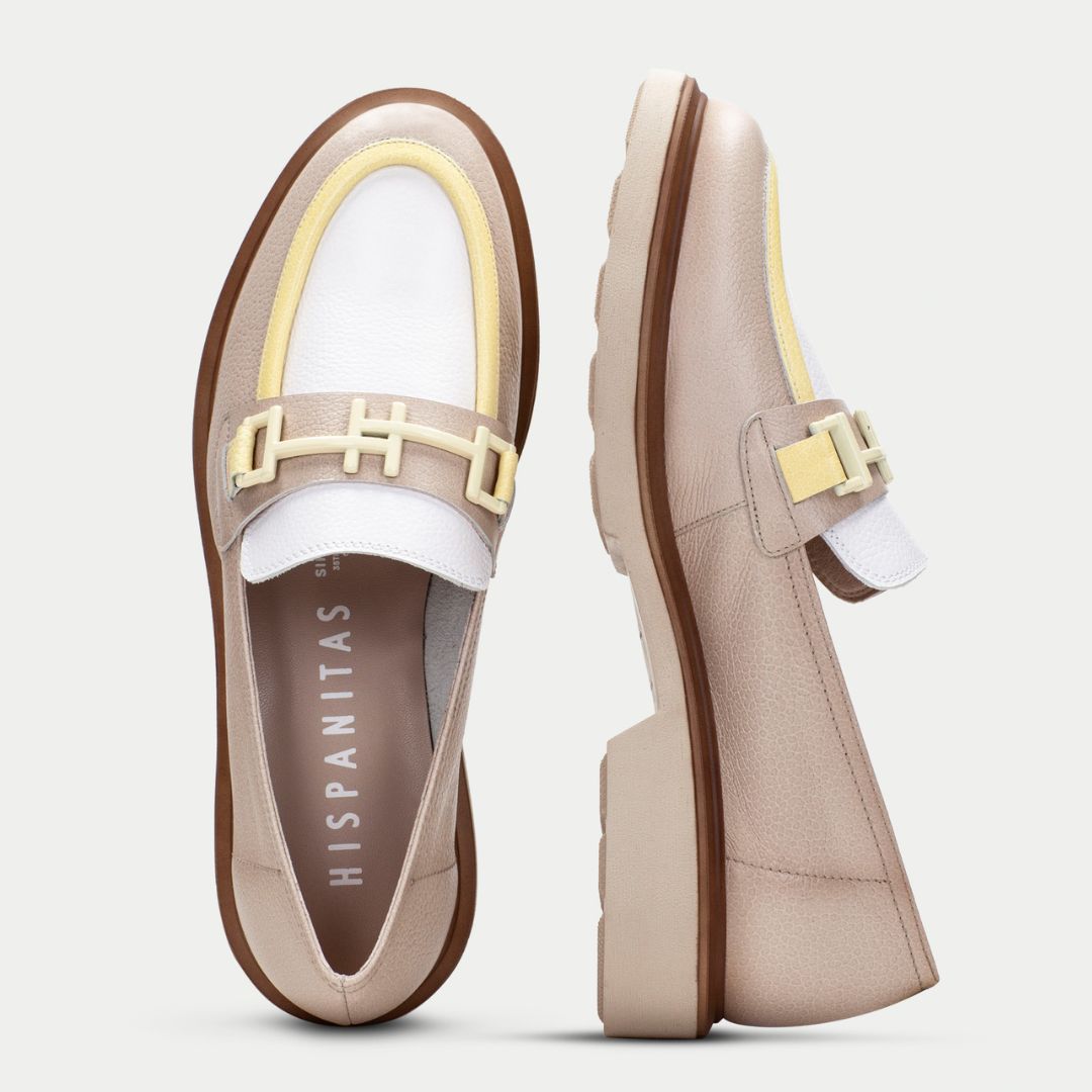 Hispanitas SHAY Beige & Yellow Loafer