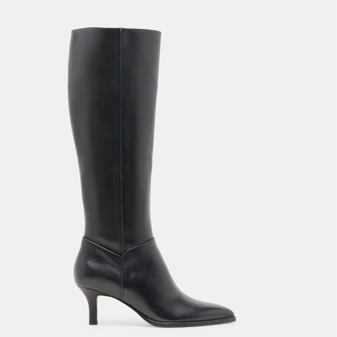 Dolce Vita ALDY Black Leather Knee-high Boots
