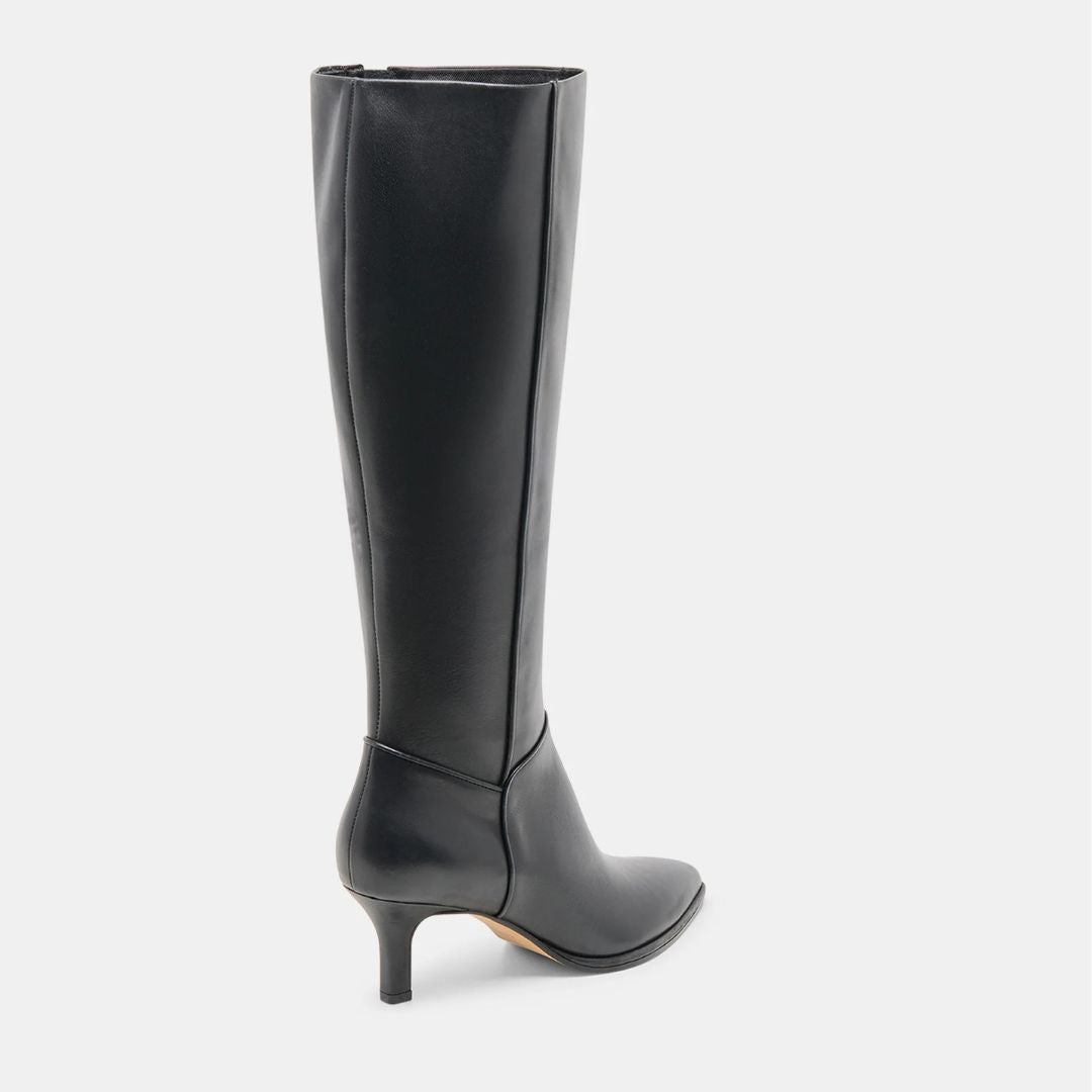 Dolce Vita ALDY Black Leather Knee-high Boots