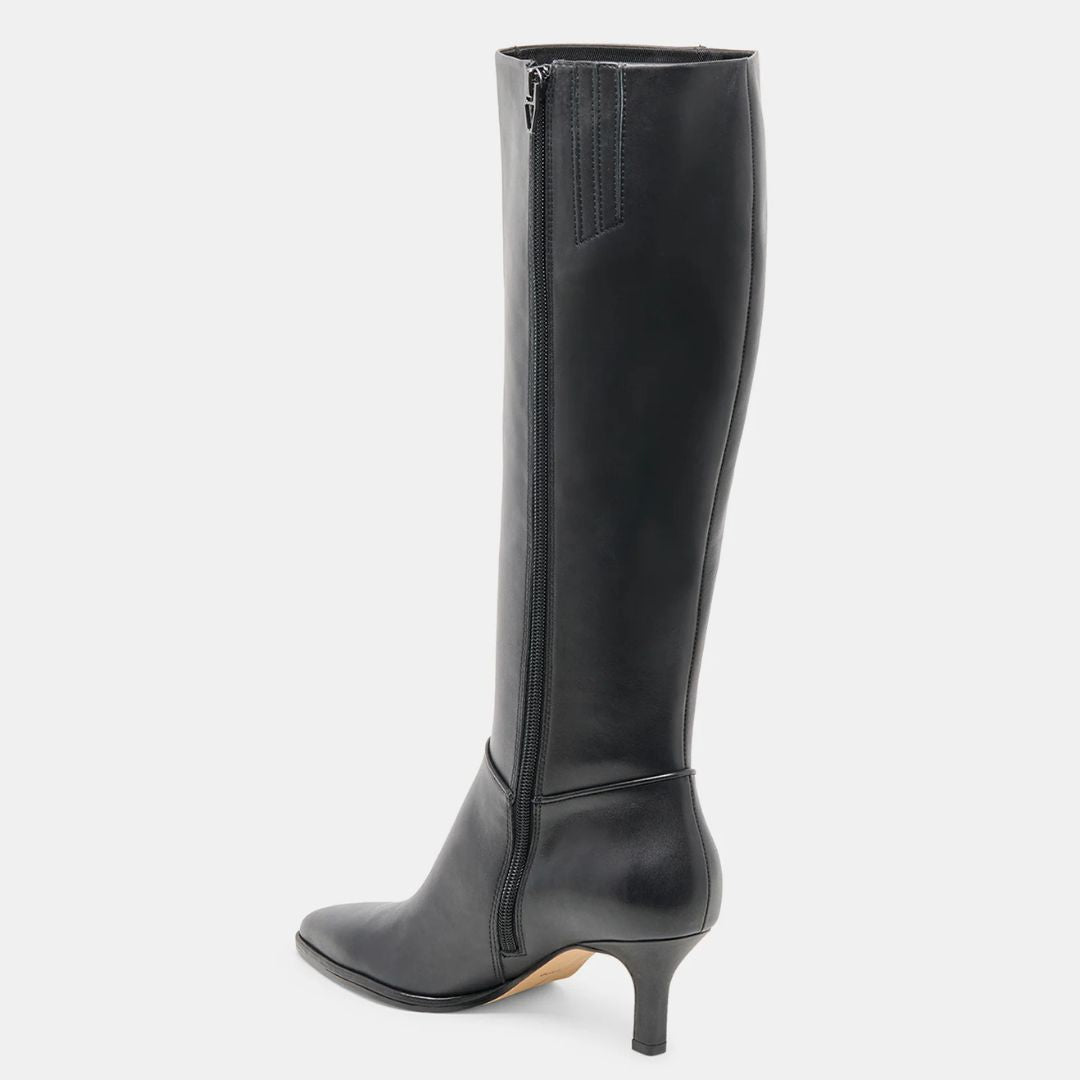 Dolce Vita ALDY Black Leather Knee-high Boots