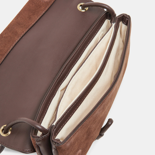 Dolce Vita ALICE Chocolate Suede Shoulder Bag