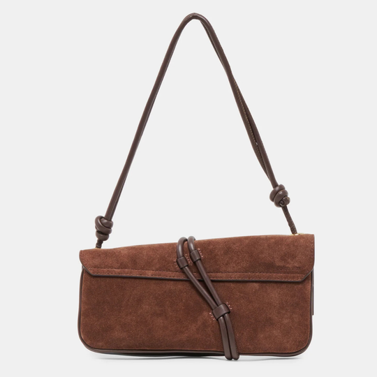 Dolce Vita ALICE Chocolate Suede Shoulder Bag