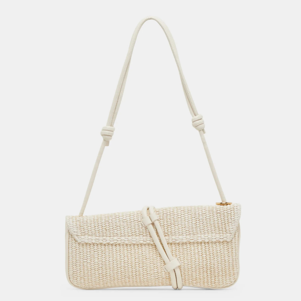 Dolce Vita ALICE Raffia Natural Shoulder Bag