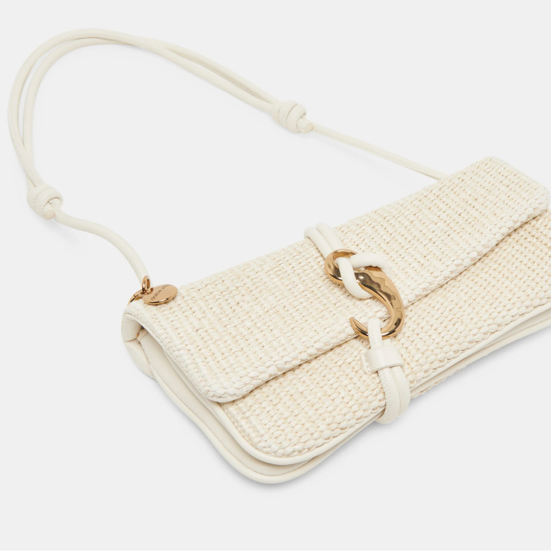 Dolce Vita ALICE Raffia Natural Shoulder Bag