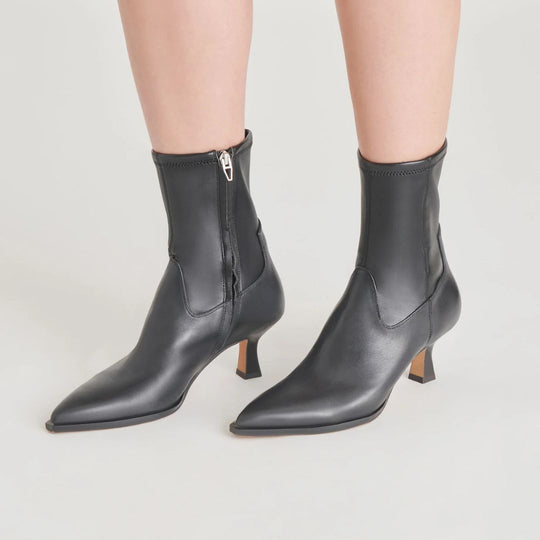 Dolce Vita ARYA Black Leather Ankle Boots