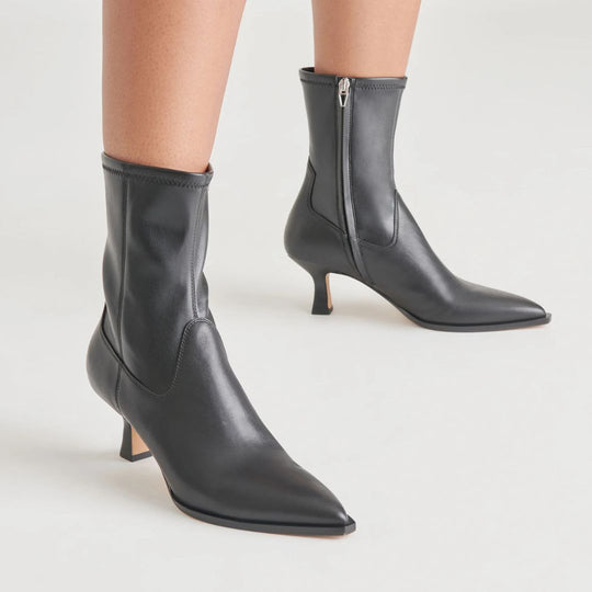 Dolce Vita ARYA Black Leather Ankle Boots