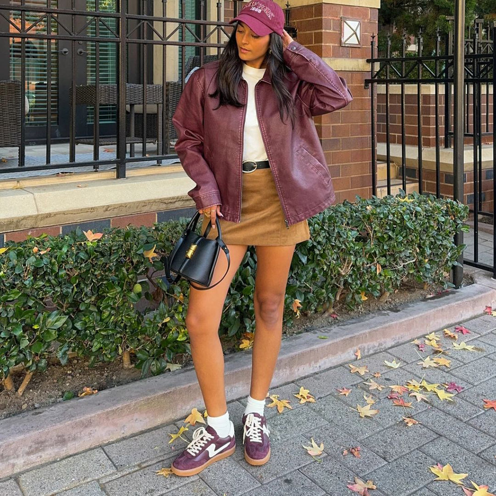 Dolce Vita NOTICE Cranberry Suede Trainers