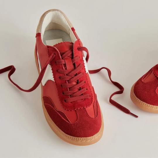 Dolce Vita NOTICE Crimson Suede Trainers