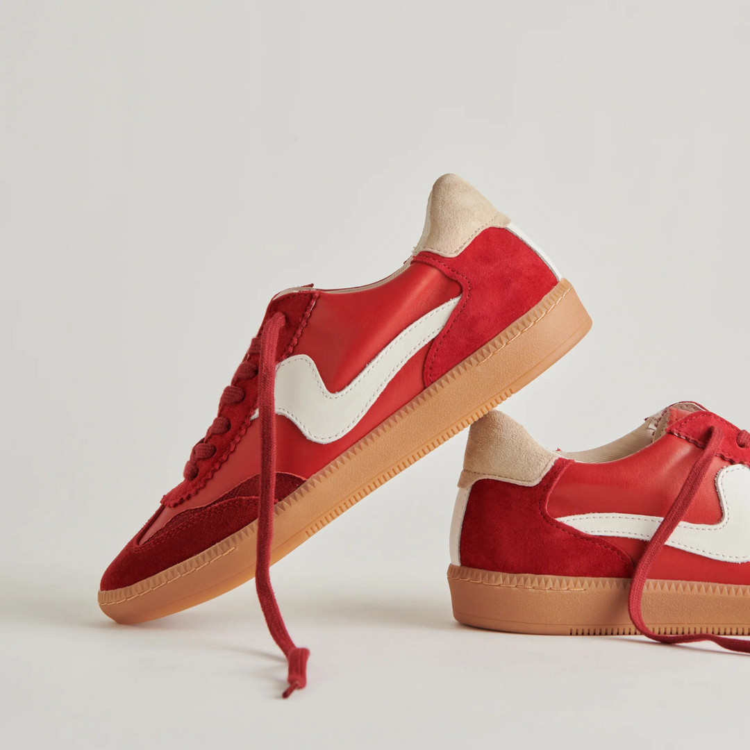 Dolce Vita NOTICE Crimson Suede Trainers