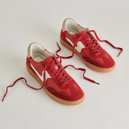 Dolce Vita NOTICE Crimson Suede Trainers