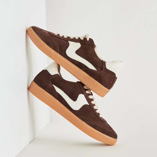 Dolce Vita NOTICE Dark Brown Suede Trainers