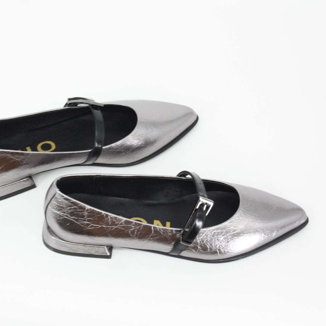 Elvio Zanon LIPA Metallic Silver Pump