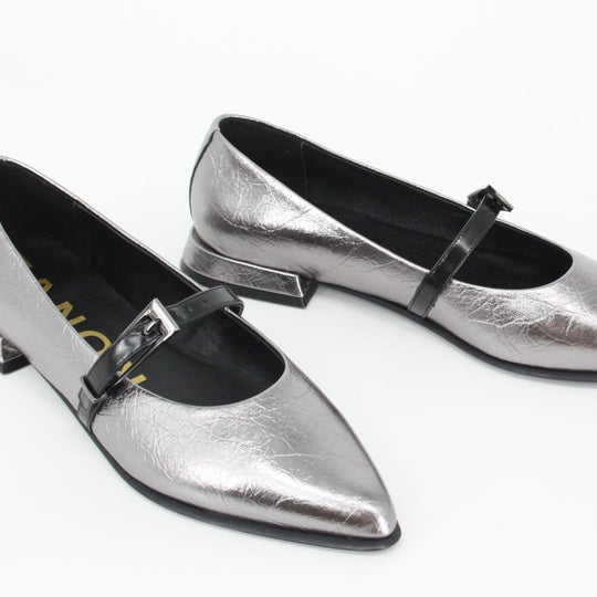 Elvio Zanon LIPA Metallic Silver Pump