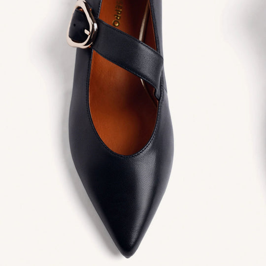 GIOSEPPO SUKI Leather Black Ballet Flats