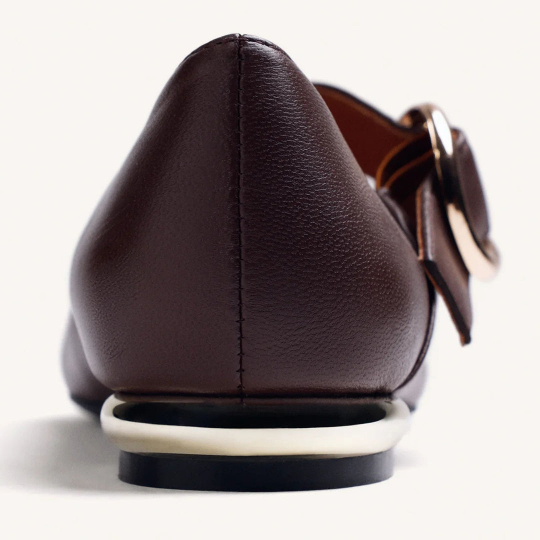 GIOSEPPO SUKI Leather Brown Ballet Flats