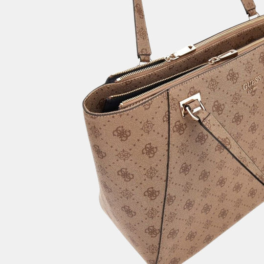 GUESS CALEBRA Latte Logo Travel Totebag