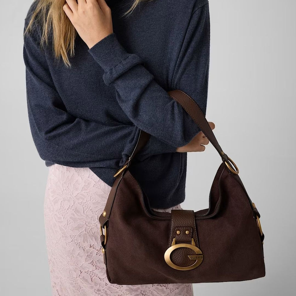 GUESS CAMDEN Chocolate Shoulder Bag