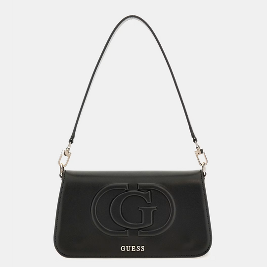 GUESS ECO MIETTA Flap Black Shoulder Bag