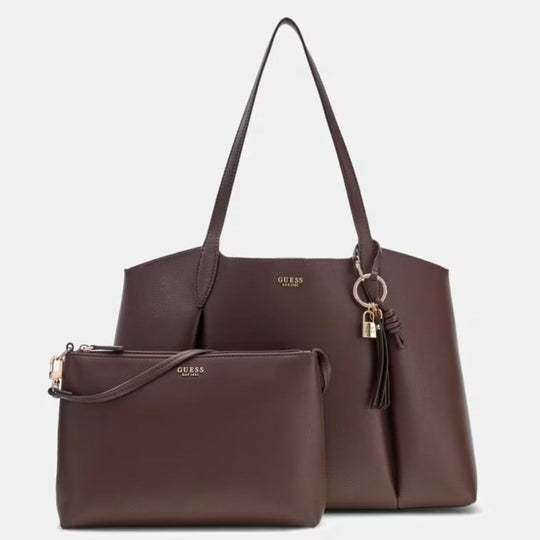 GUESS MELODY Brown Large Crossbody