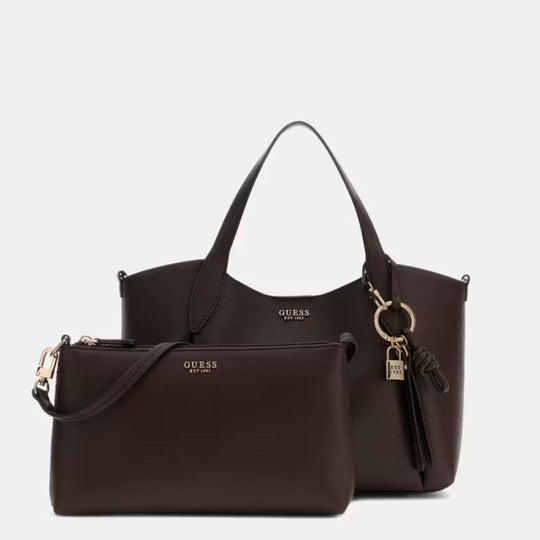 GUESS MELODY Brown Medium Crossbody