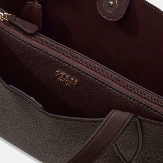GUESS MELODY Brown Medium Crossbody
