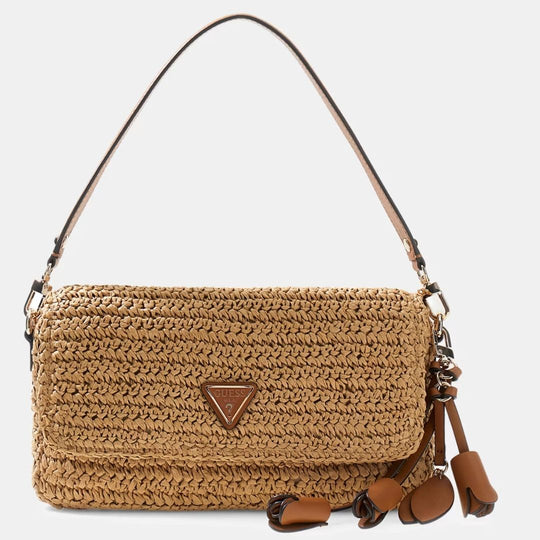 GUESS OFELIA Raffia Natural Crossbody Bag