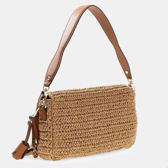 GUESS OFELIA Raffia Natural Crossbody Bag