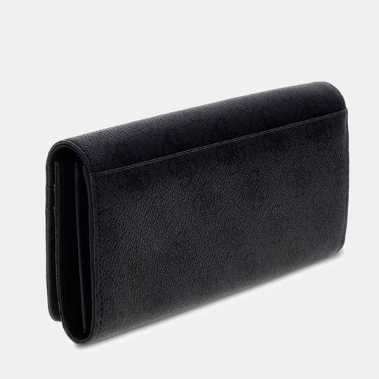 GUESS YVONNE Logo Coal Wallet